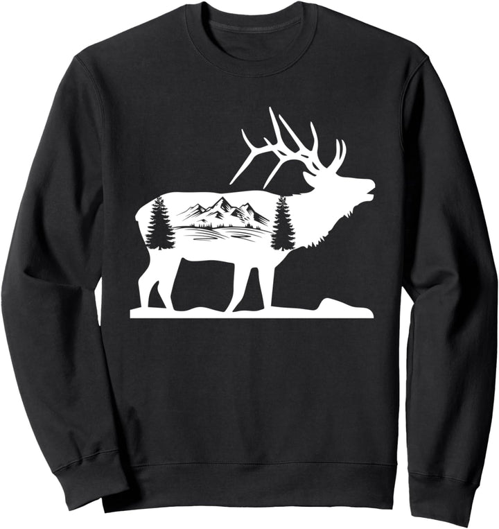 Mountain Outdoor Hiking National Park Forest Moose Sweatshirt