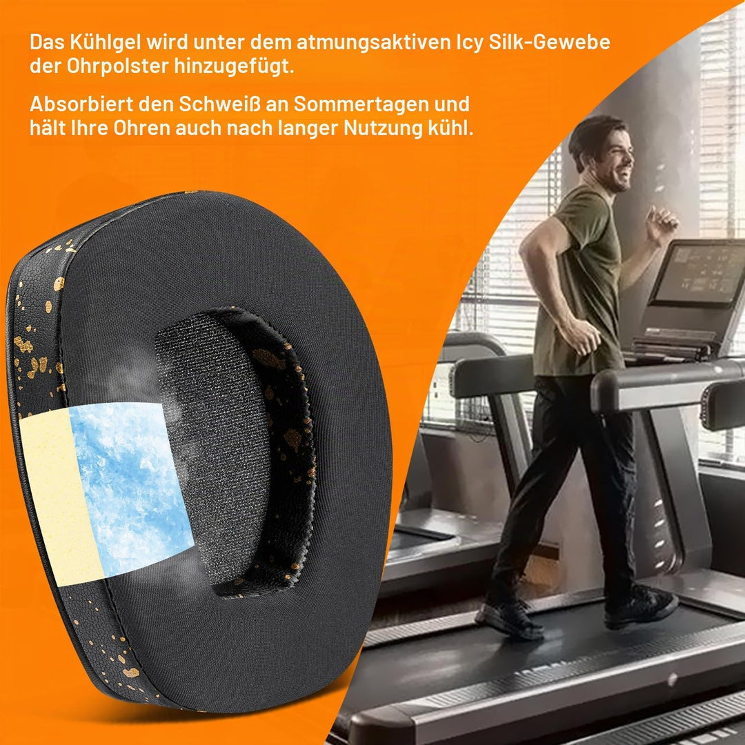 SOULWIT Kühlgel Ersatz Ohrpolster für Sennheiser RS165/RS175/RS185/RS195 (RS 165 175 185 195 RF), Er