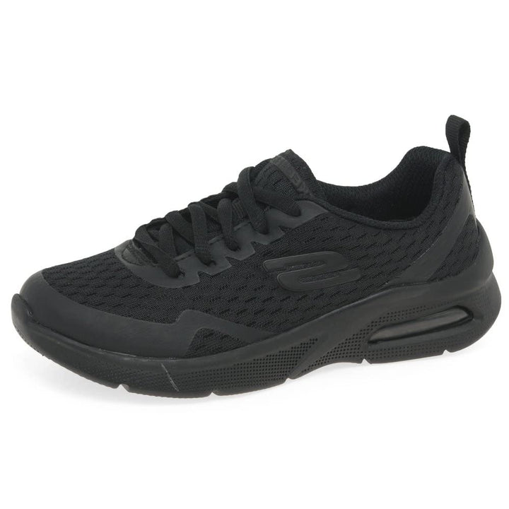 Skechers Jungen Microspec Max Sneaker 39 EU Black Textile Trim, 39 EU Black Textile Trim