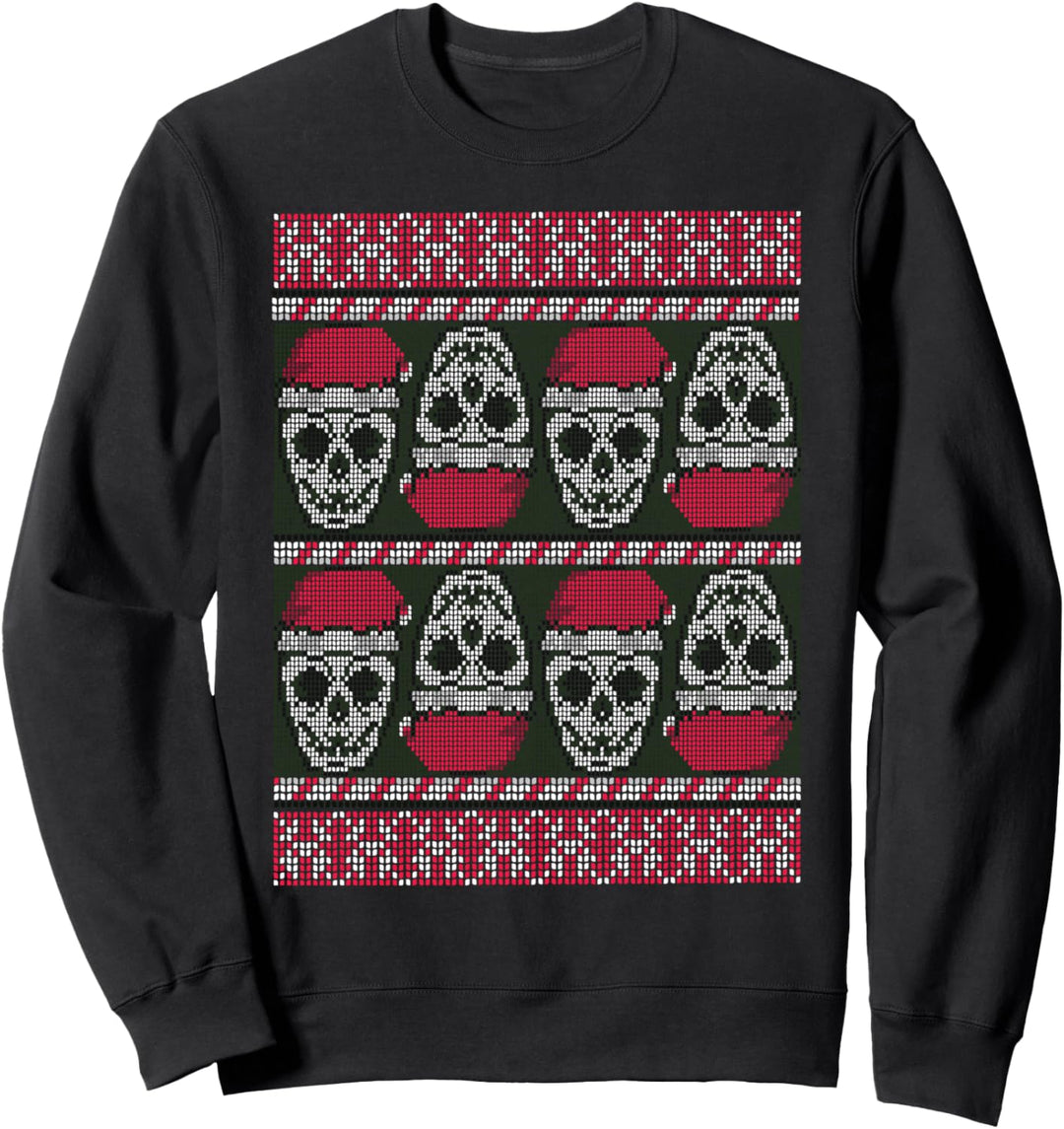 Ugly Christmas Skulls Gothic Heavy Death Metal Weihnachten Sweatshirt