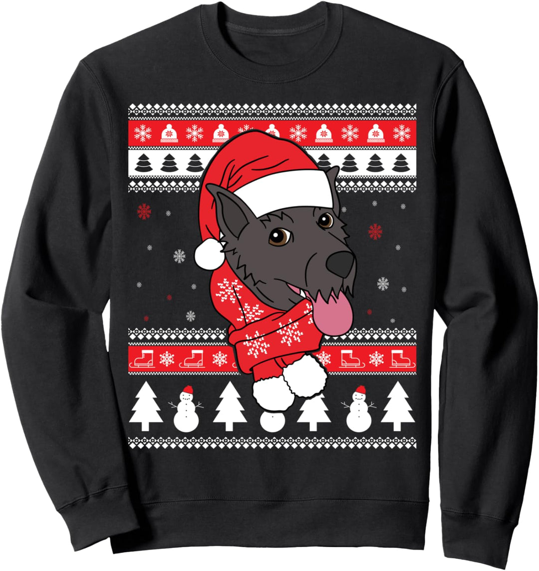 Scottish Terrier Lustiger Hund Hässliche Weihnachten Sweatshirt