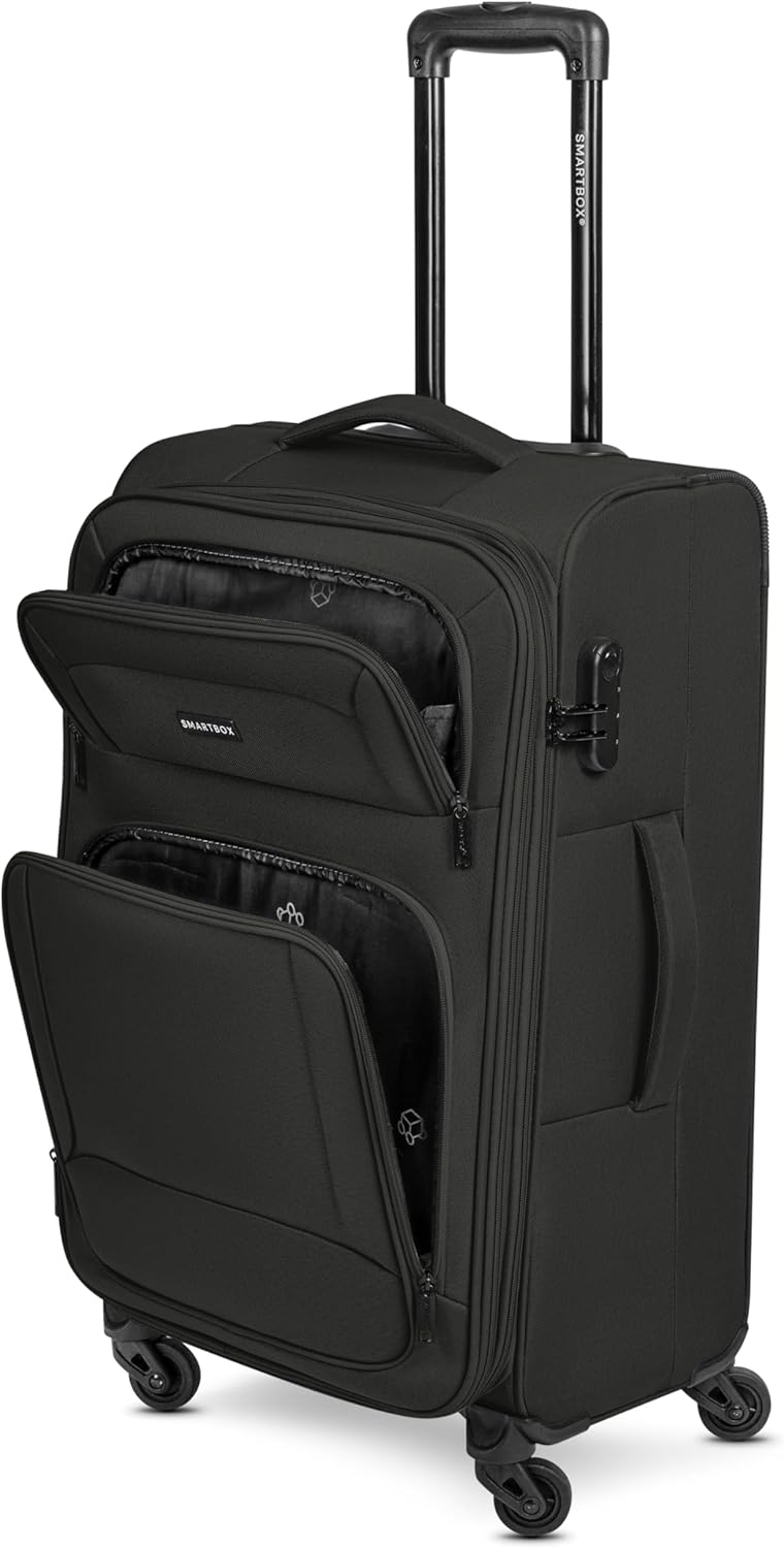 SMARTBOX Weichgepäck Koffer-Set 3-teilig für Damen & Herren | leichte & stabile Reise-Trolleys, hoch