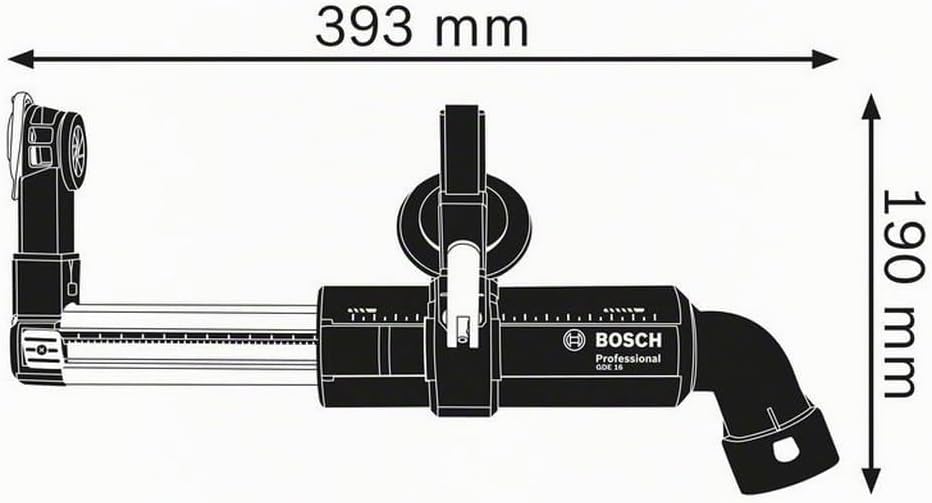 Bosch Professional Staubabsaugung GDE 16 Cyl (Bohrdurchmesser max. 16 mm, maximale Bohrtiefe 120 mm,