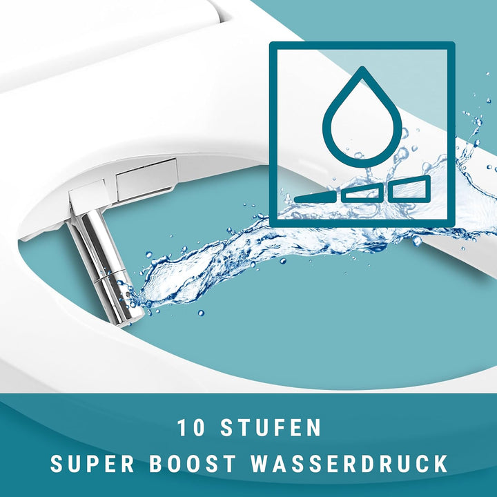MEWATEC Ohio O500 Bidet Sitz | Smart Toilette | mit dem stärkstem Wasserdruck aller Zeiten | extrem