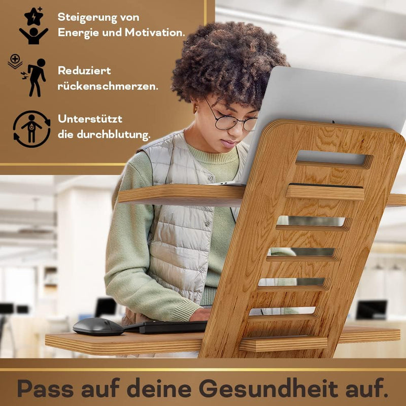 Generic Stehpultaufsatz, Stehpult, Laptopständer aus Holz, Stehtischaufsatz, Rednerpult, Schreibtisc