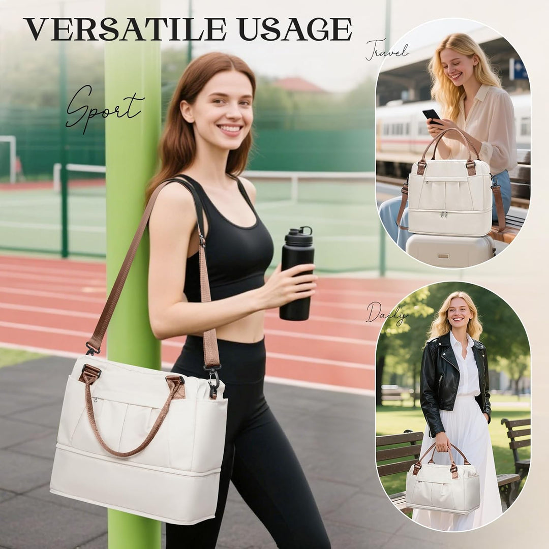 SEAFEW Reisetasche 24L, 40x30x20 Ryanair Handgepäck Tasche für Flugzeug Weekender Sporttasche Damen