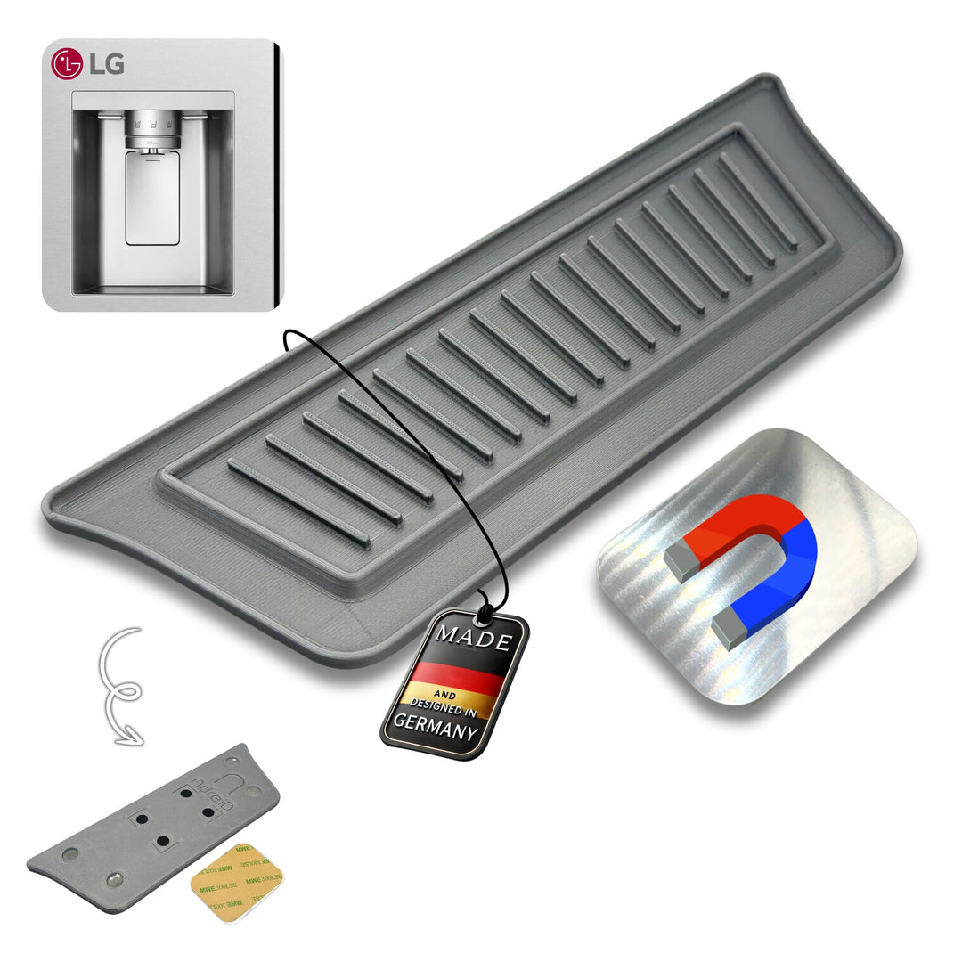 Kühlschrank Tropfschale für Eis- & Wasserspender für LG | Premium passgenau | Magnetisch | MultiDoor
