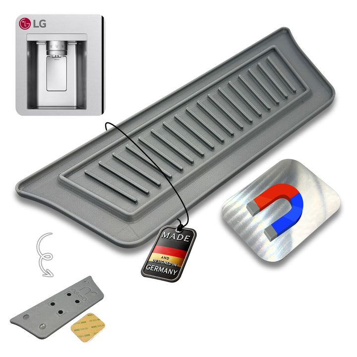 Kühlschrank Tropfschale für Eis- & Wasserspender für LG | Premium passgenau | Magnetisch | MultiDoor