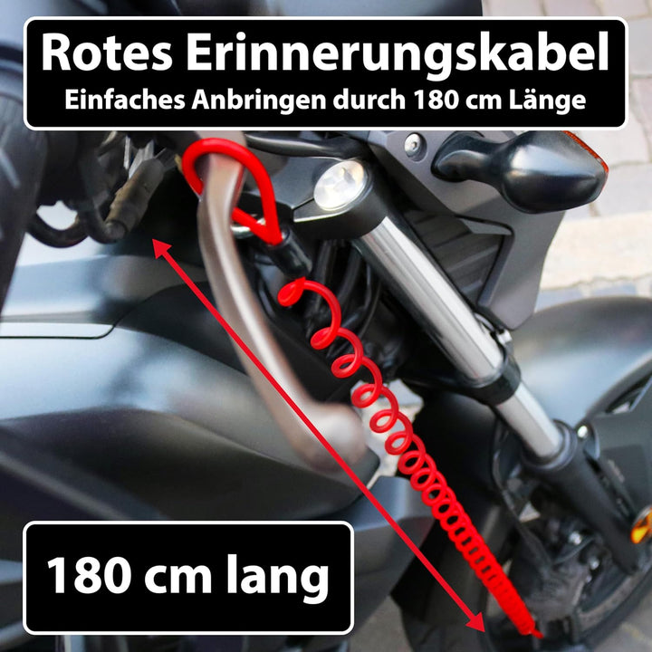 KOHLBURG sicheres Motorradschloss - Bremsscheibenschloss mit höchster Sicherheitsstufe 10plus von 10