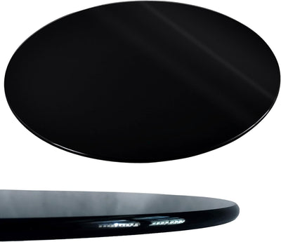 iomangio® Glasplatte Rund Ø 70cm Durchmesser Schwarz - Glasscheibe aus gehärtetem ESG Glas 8mm Dick