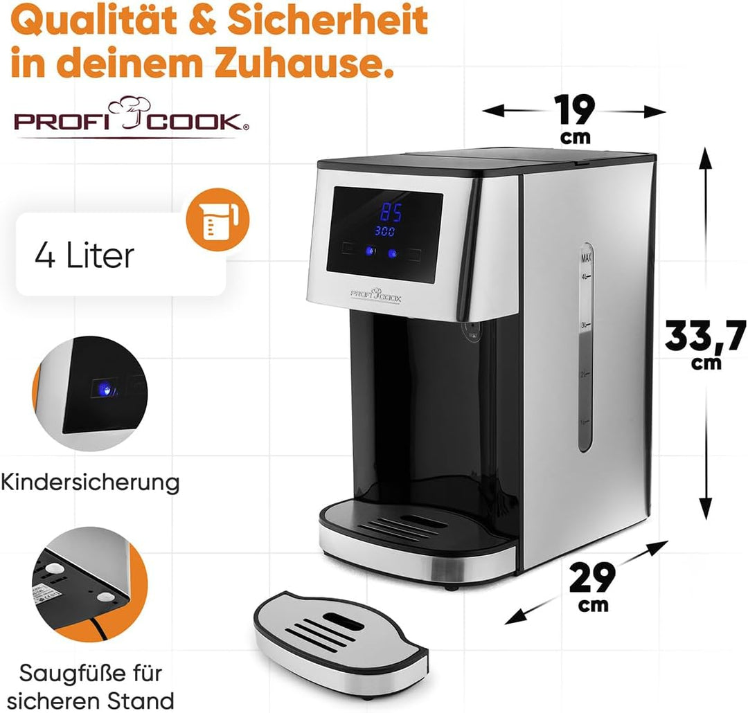 ProfiCook® Heisswasserspender | heisses Wasser in 3 Sekunden | Wasserkocher | kochendes Wasser auf K