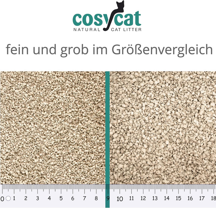 COSYCAT Klumpendes Bio-Katzenstreu aus Holz [100% Natürlich] – 20 l - in der Toilette entsorgbar – K