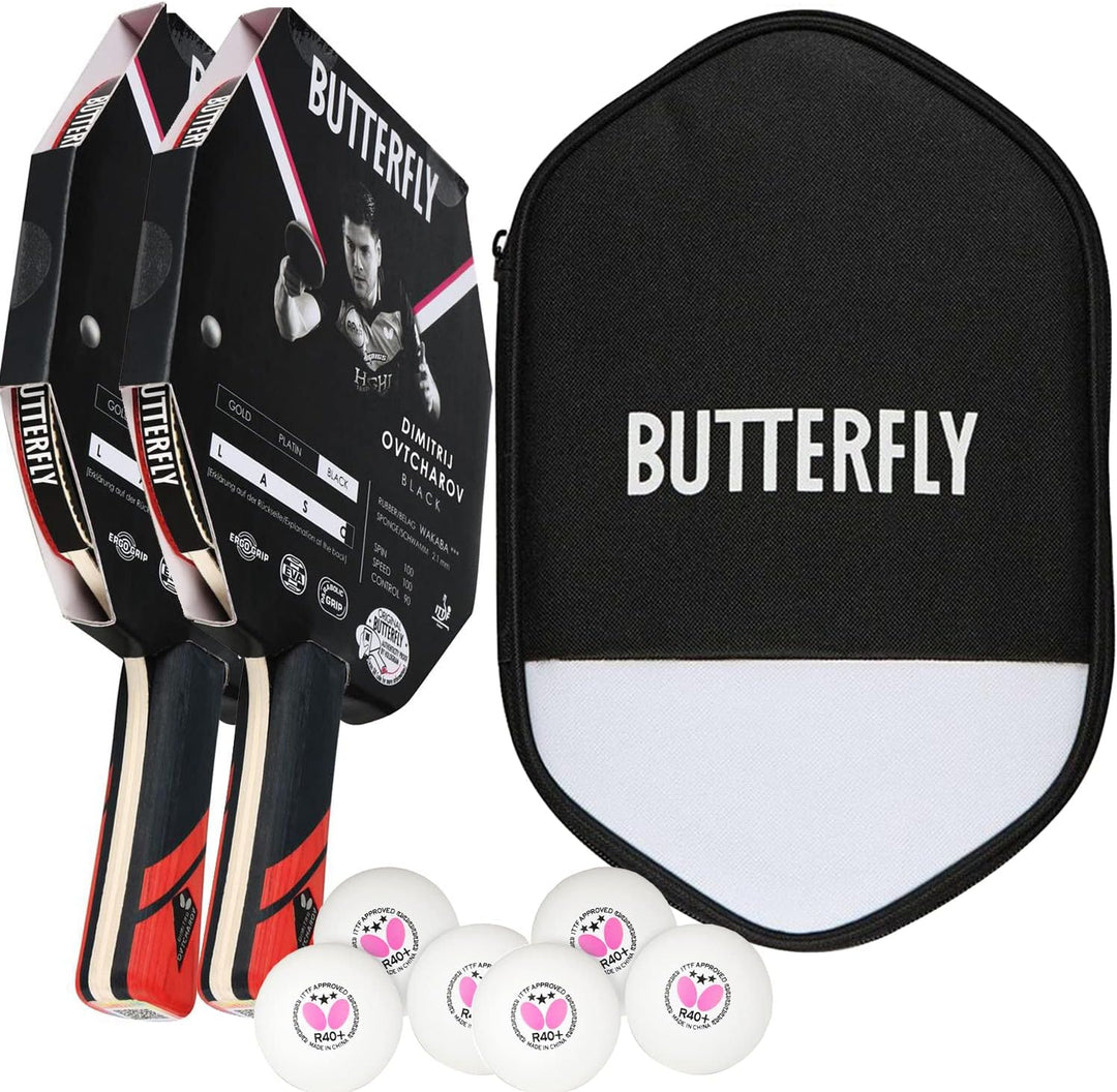 Butterfly® Dimitrij Ovtcharov Black Tischtennisschläger | Eva-Technologie | ITTF zertifizierter Waka