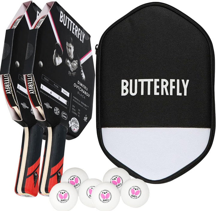 Butterfly® Dimitrij Ovtcharov Black Tischtennisschläger | Eva-Technologie | ITTF zertifizierter Waka