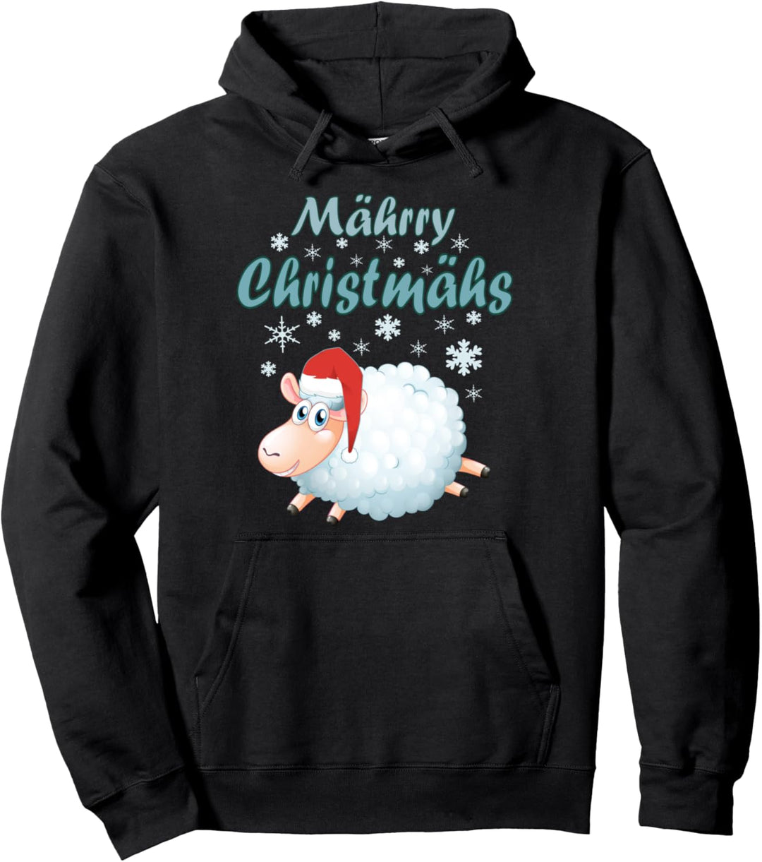 Mährry Christmähs Schaf Santa Lamm Weihnachten Kinder Pullover Hoodie