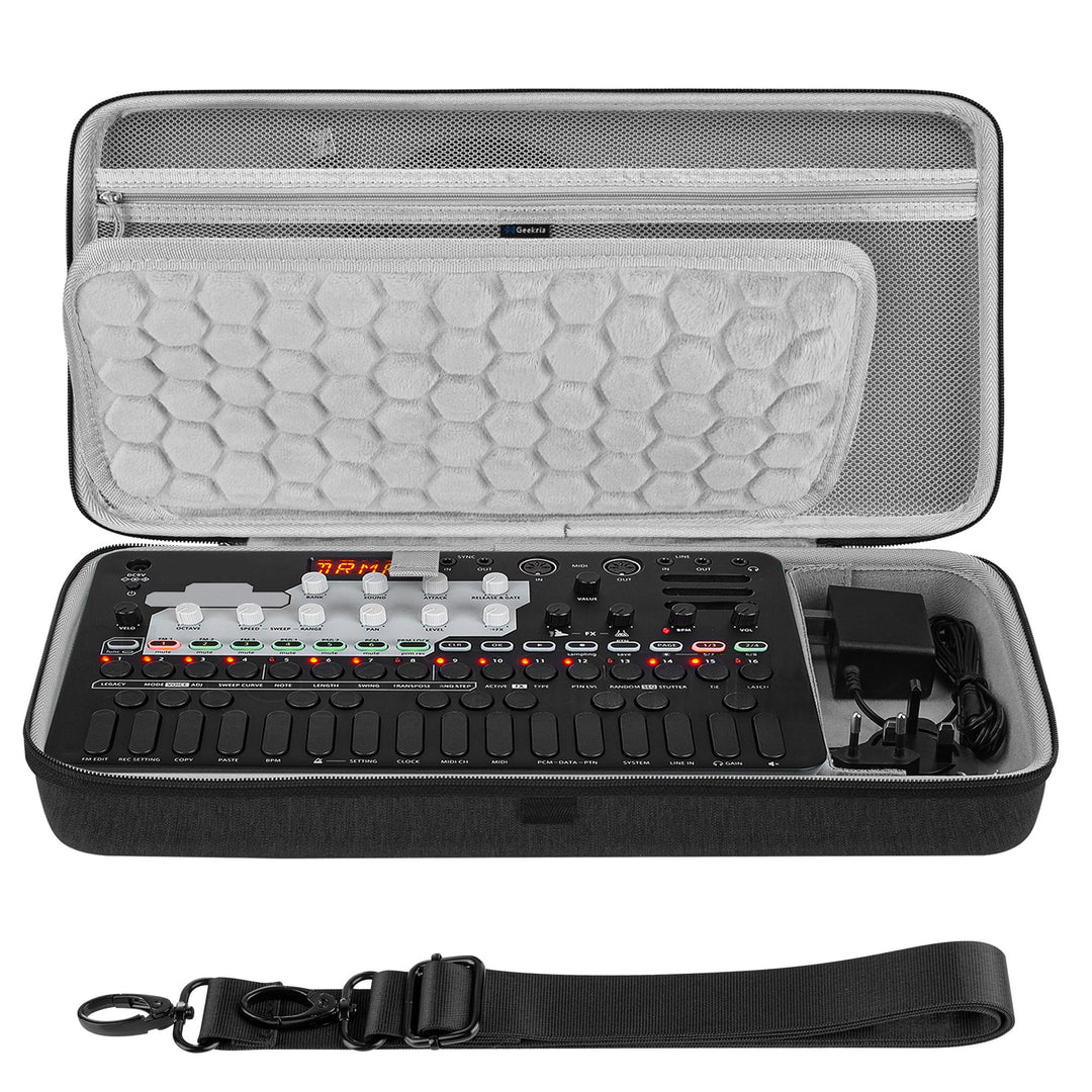 GEEKRIA Tragetasche für Audio-Interfaces, kompatibel mit SONICWARE Liven Ambient Ø / 8bit Warps / Me