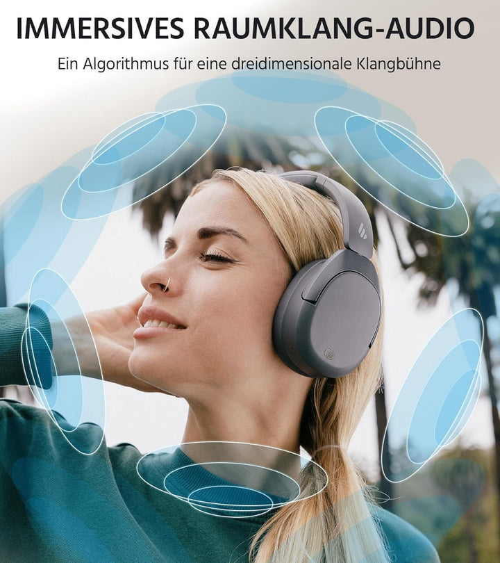 Edifier W830NB Wireless Over Ear Kopfhörer mit -45dB ANC, 94Std. AKKU, LDAC Hi-Res Sound, Spatial Au