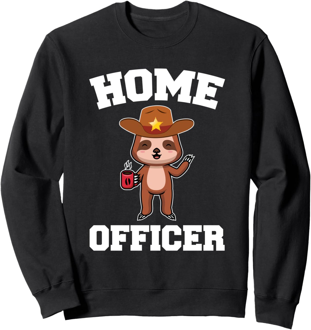 Home Officer Faultier Lustiges Homeoffice Sweatshirt