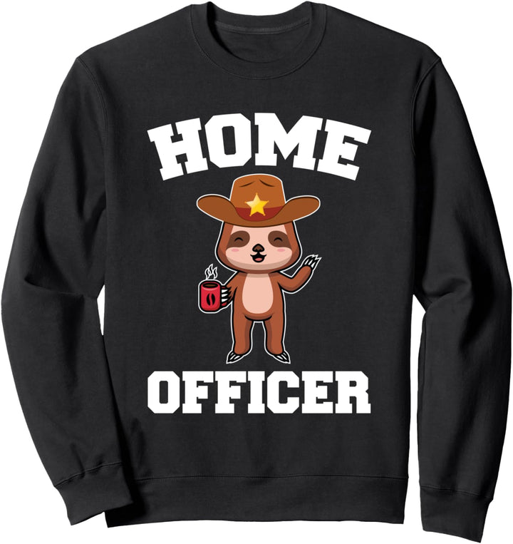 Home Officer Faultier Lustiges Homeoffice Sweatshirt