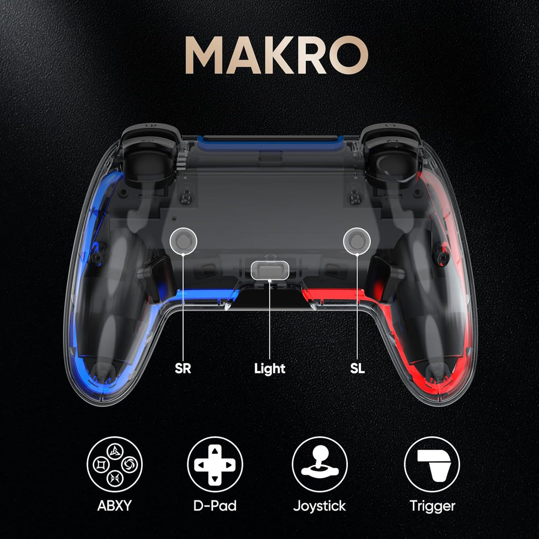 BETMI Wireless Controller für PS5, Pro/Slim/MAC/Steam Deck/PC, Hall-Effekt-Joystick, Doppelvibration
