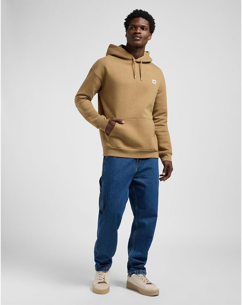 Lee Herren Ww Hoodie Hooded Sweatshirt S Dark Khaki, S Dark Khaki