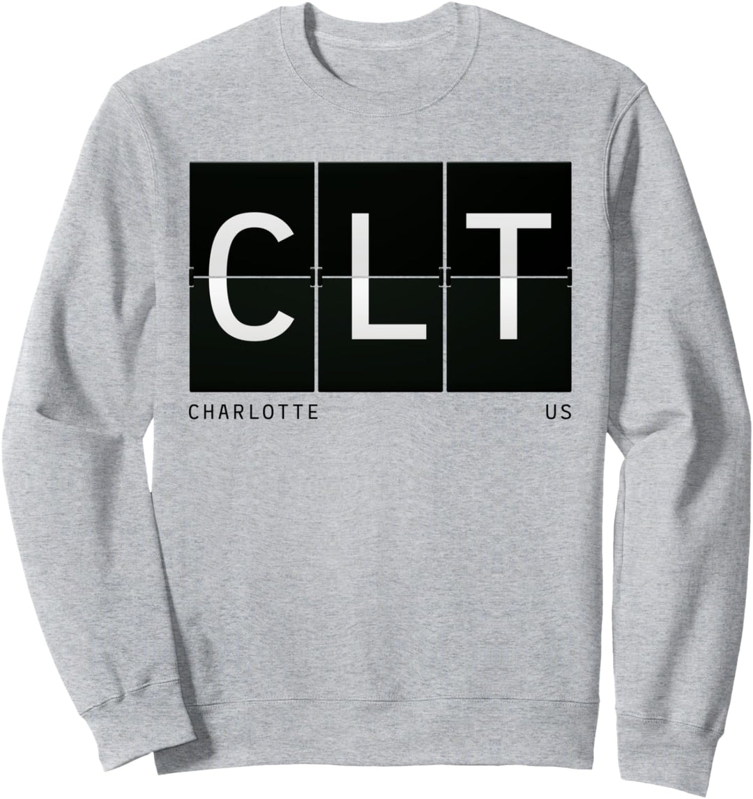 CLT - Charlotte, Vereinigte Staaten von Amerika - Retro Flughafencode Sweatshirt