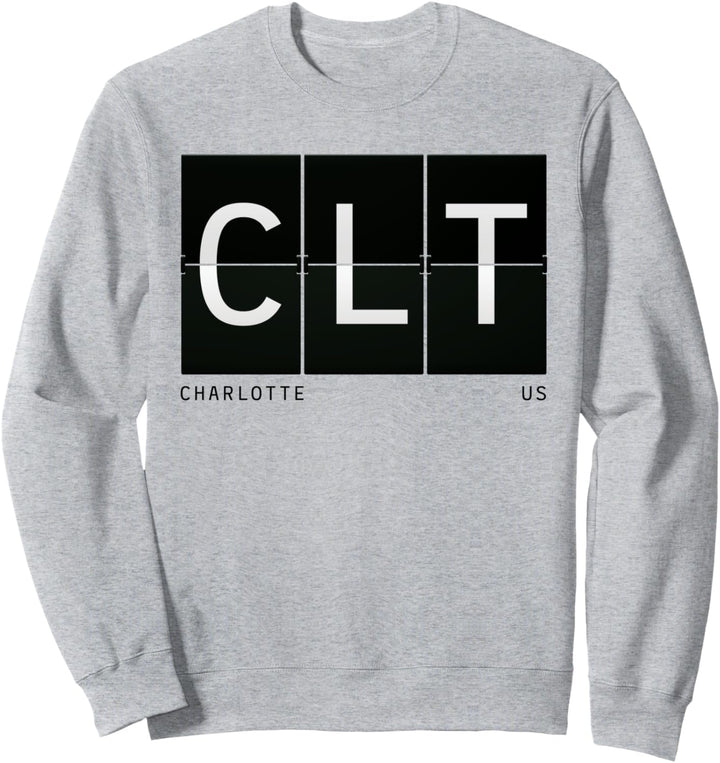 CLT - Charlotte, Vereinigte Staaten von Amerika - Retro Flughafencode Sweatshirt