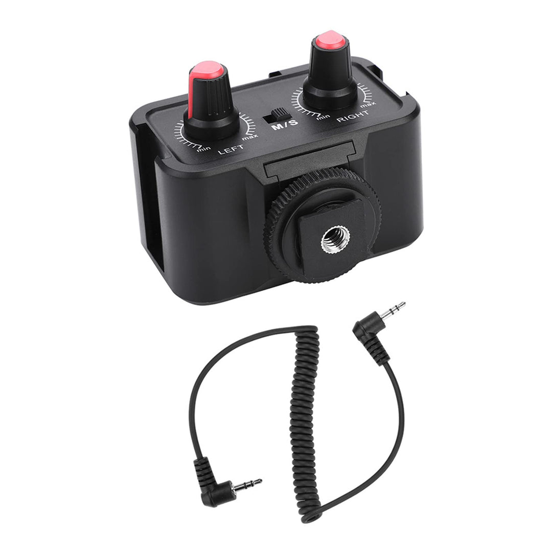 Kamera-Mikrofon-Audio-Mixer, WS-V2 2 Kanal Universal Microfon DSLR-Kameras Audio Mixer Adapter Audio