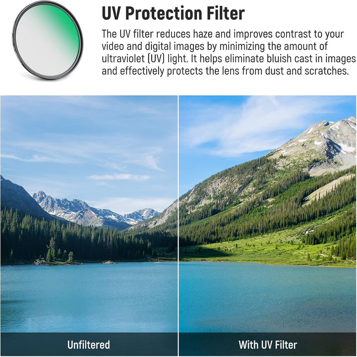 NEEWER 82mm CPL UV Filter Set, Zirkular Polfilter(Polarisationsfilter)/UV Schutz Objektivfilter Set