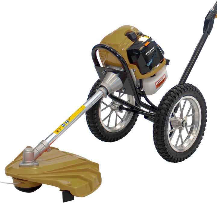 Bricogarden Motorsense mit Rädern, 1,9 PS, 1,4 kW, 1,2 l, 51,7 ccm, Durchmesser der Stange 26 mm, Ge