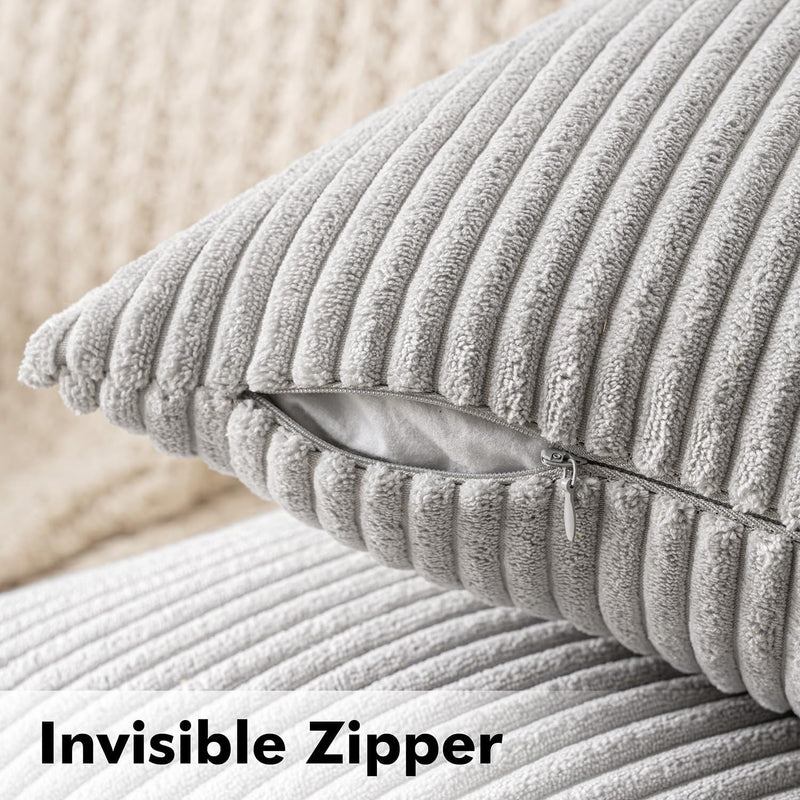 MIULEE 2er Set Kissenbezüge Kord Kissenhülle Dekorative Kissenbezug Sofakissen Couchkissen Dekokisse