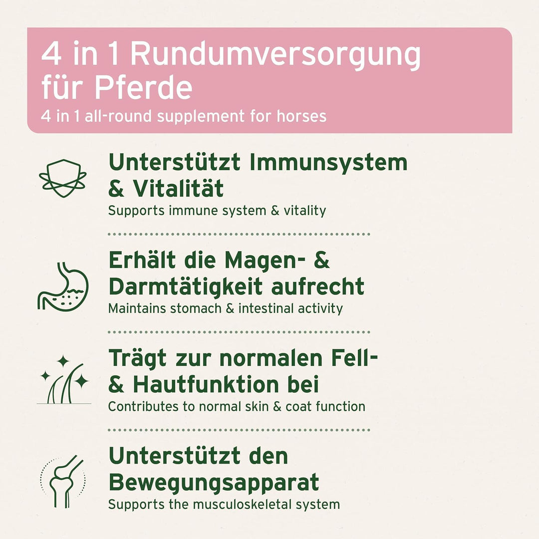 AniForte 4in1 Complete für Pferde 3kg - Natürliche Rundumversorgung mit Bierhefe BT, Hagebutte, Kies