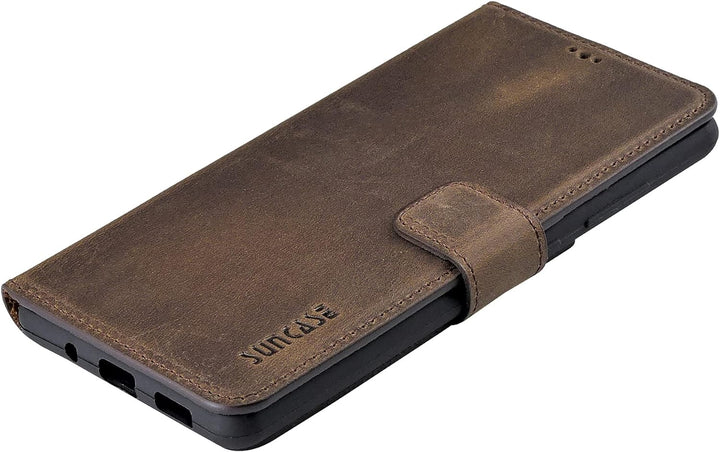 Suncase Book-Style Hülle kompatibel mit Samsung Galaxy A32 5G (Nicht für A32 4G) Leder Tasche (Slim-