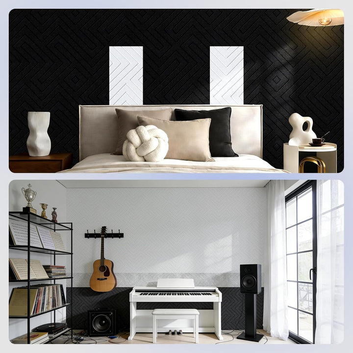 Vieshful Selbstklebende Akustikpaneele 20 Stück 30x30x1 cm – Hochdichte Schallschutzplatten Wandpane