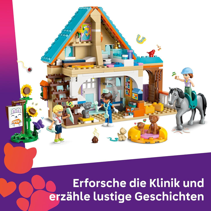 LEGO Friends Tierarztpraxis für Pferde und Haustiere, BAU- und Spielset für fantasievolle Rollenspie