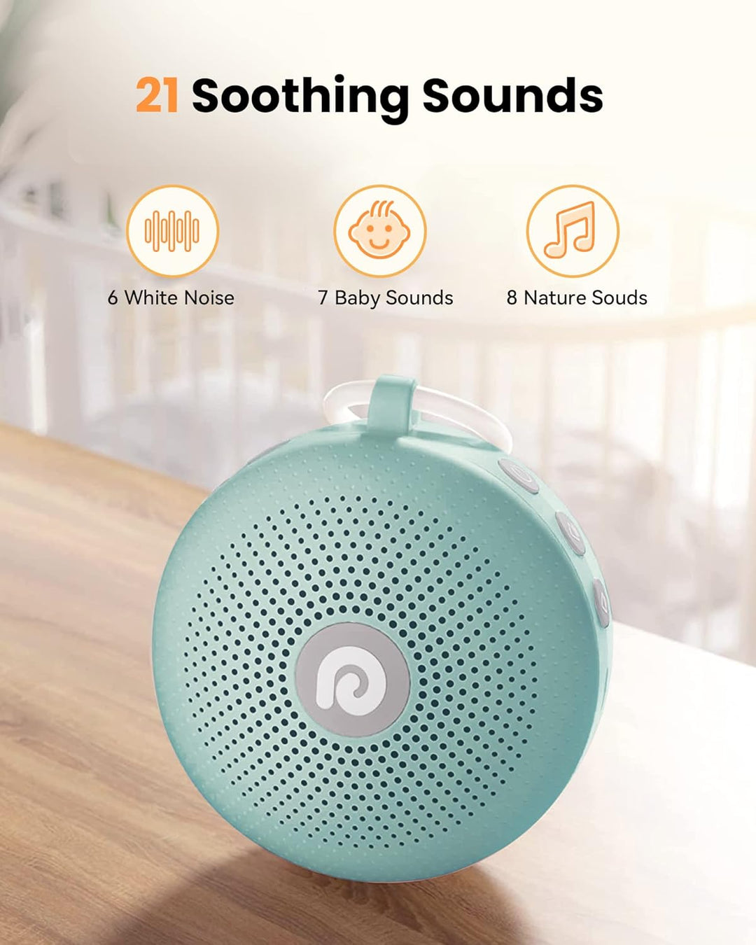 Dreamegg White Noise Machine - D11Max Einschlafhilfe Babys Erwachsene, Portable White Noise Machine
