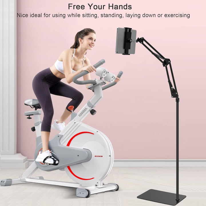 Tablet-Bodenständer, verstellbar, universal, um 360 Grad drehbar, Metall-Tablet-Halterung, Handy-Stä