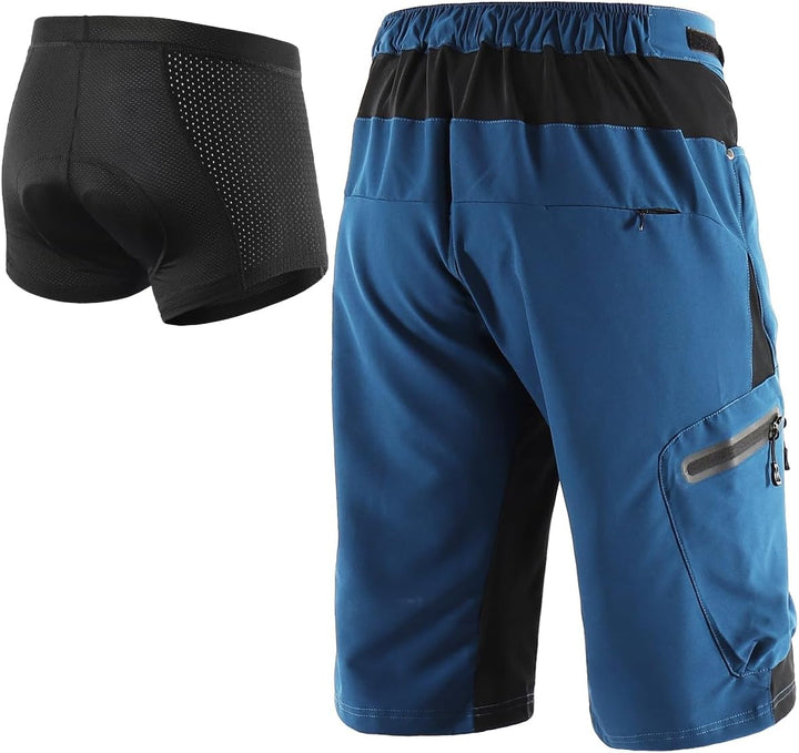 ARSUXEO Herren Radhose Loose Fit MTB Shorts Wasserabweisende Outdoor Sporthose mit 7 Taschen 1202 S