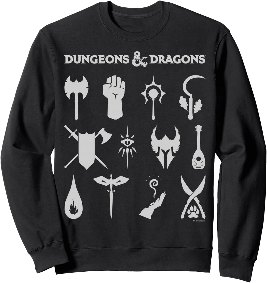 Dungeons &amp; Dragons Classes Icons Sweatshirt