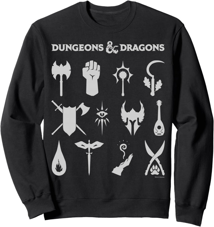 Dungeons &amp; Dragons Classes Icons Sweatshirt