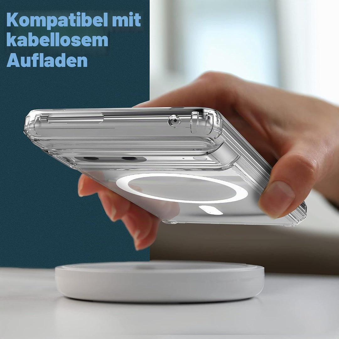 ENCASED Magnetische Schutzhülle für Google Pixel 7 – kompatibel mit MagSafe Laden und Zubehör (trans
