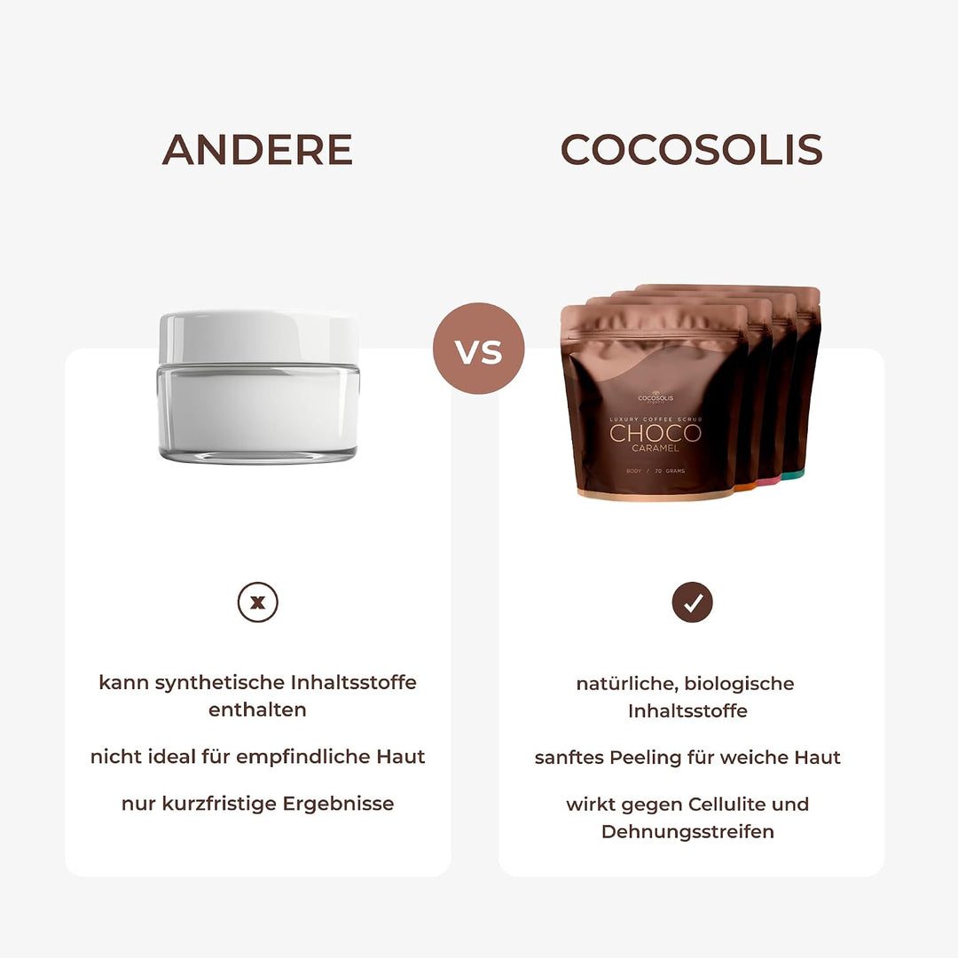 COCOSOLIS SCRUB Kaffee-Body Scrub-Set - ätherische Öle - Das perfekte luxuriöse Geschenkset Frauen -