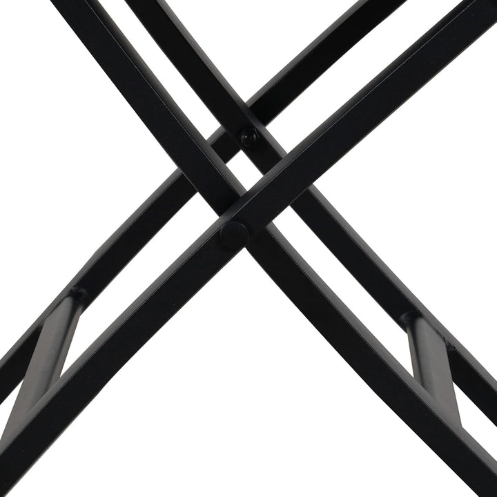 Grand patio Fusshocker Klapphocker für den Aussenbereich, Sitzhocker Gartenhocker aus Aluminium und