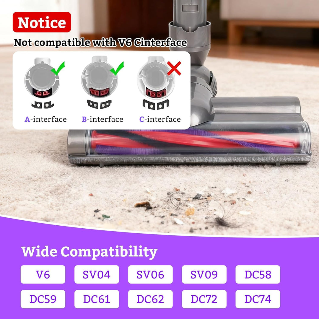 Bürste Ersatzteile kompatibel mit Dyson Staubsauger V6, SV04, SV06, SV09 & DC58, DC59, DC61, DC62, D