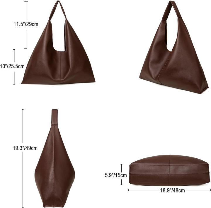 YLYYHH Weiche Leder Shopper Damen, Leder Handtasche Damen Gross, Leder Schultertasche und Geldbörse