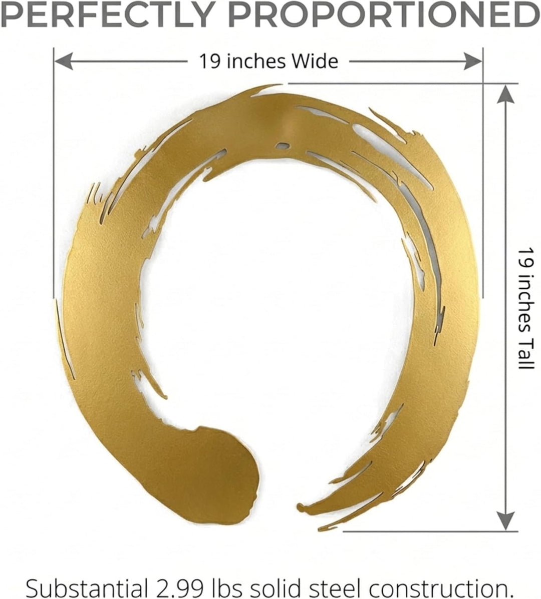 Colorfull Worlds Enso Zen Kreis Metall Wandkunst | Für Wohnzimmer | Büro | Neujahrsgeschenk | Metall