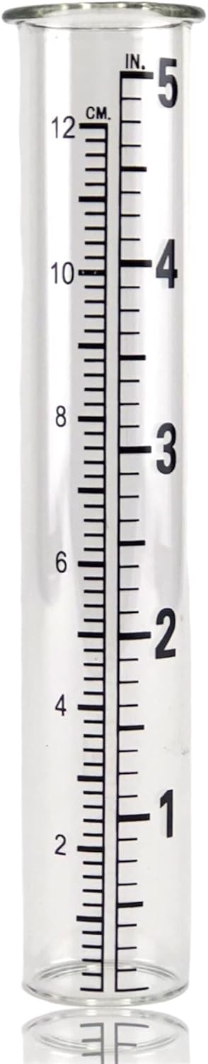 Crispe home & garden Regenmesser-Glas Durchmesser 2,5 cm Höhe 14 cm - Ersatzglas für Edelrost Deko-S