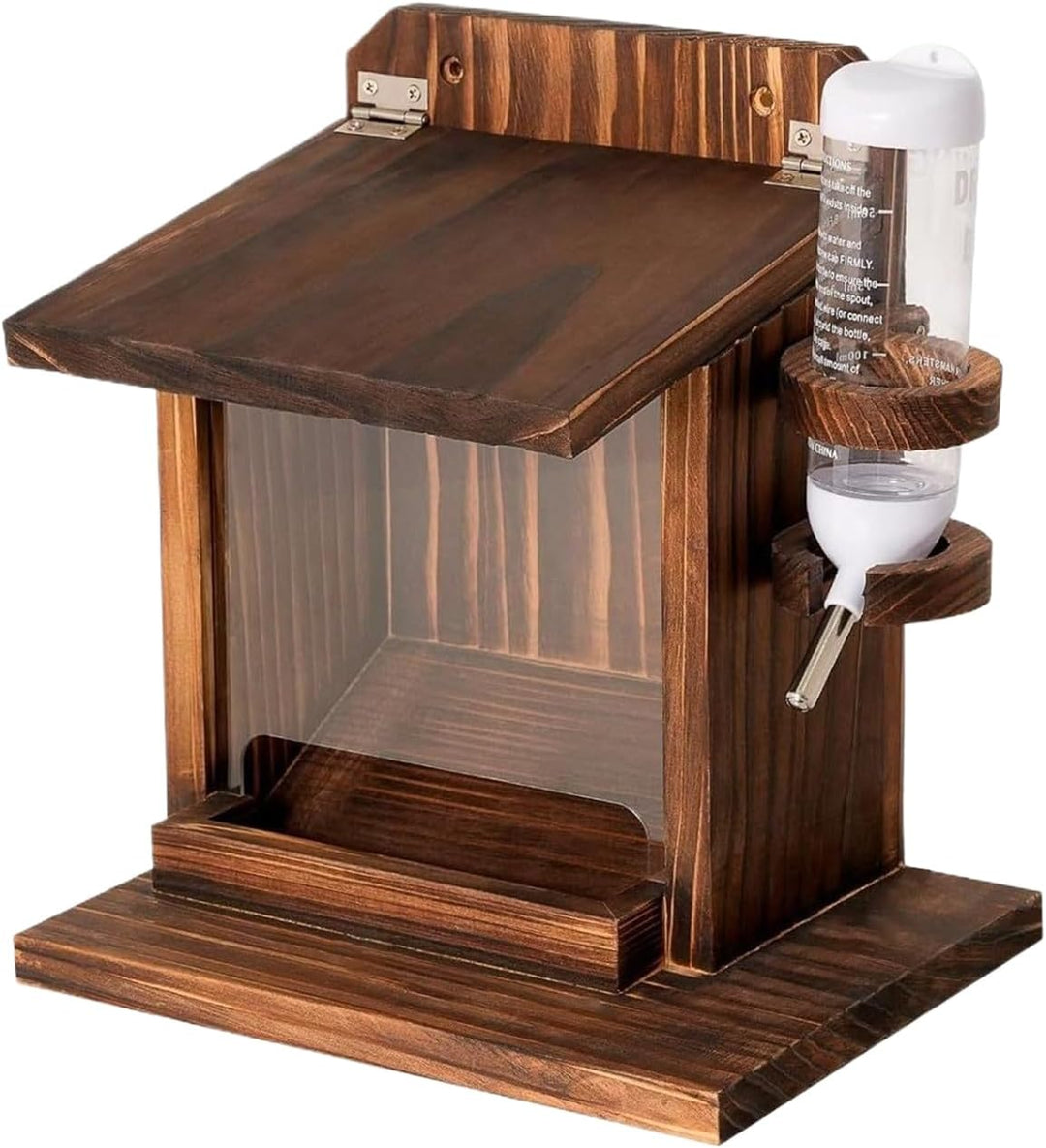 Eichhörnchenhäuser Für Den Aussenbereich,Streifenhörnchen Futterbox mit Wasserflasche,Wandmontiertes