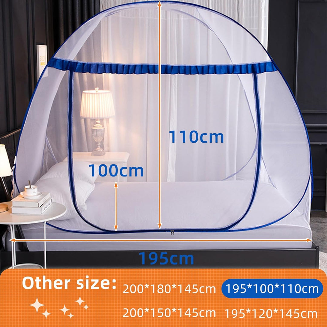Moskitonetz Bett, Pop Up, Faltbares Bett-Moskitonetz,Einfache Installation, Moskito-Campingzelt für