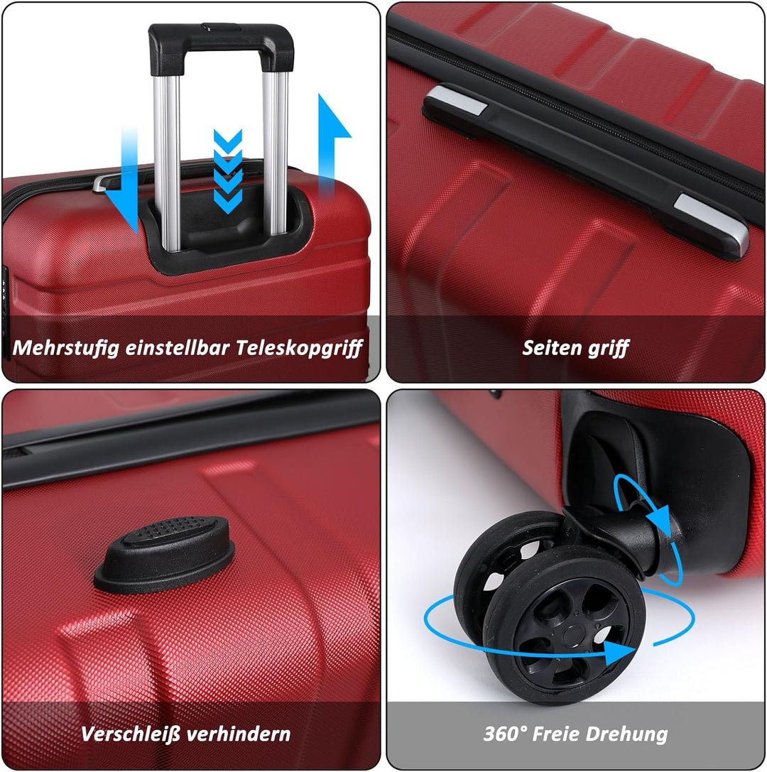 TANTOMI Koffer Gross, Reisekoffer Hartschalenkoffer, Koffer &amp; Trolley mit Passwortsperre, Hartschale